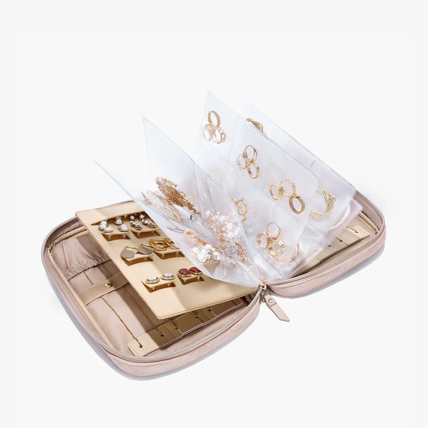 Women's Multi-Compartment Jewellery Organizer with Zippered Pockets 5