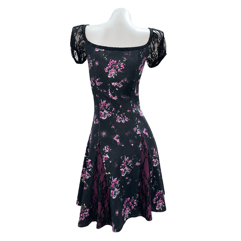 Obsession Nikki Costume Purple Floral Dress for Halloween product detail 2
