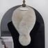 Neck Warmer Faux Fur Collar Scarf Magnetic Closure Milk Beige color