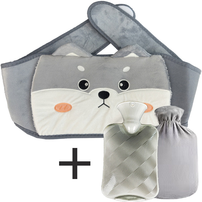 Plush Refillable Hot Water Bottle Belt lifestyle scene
