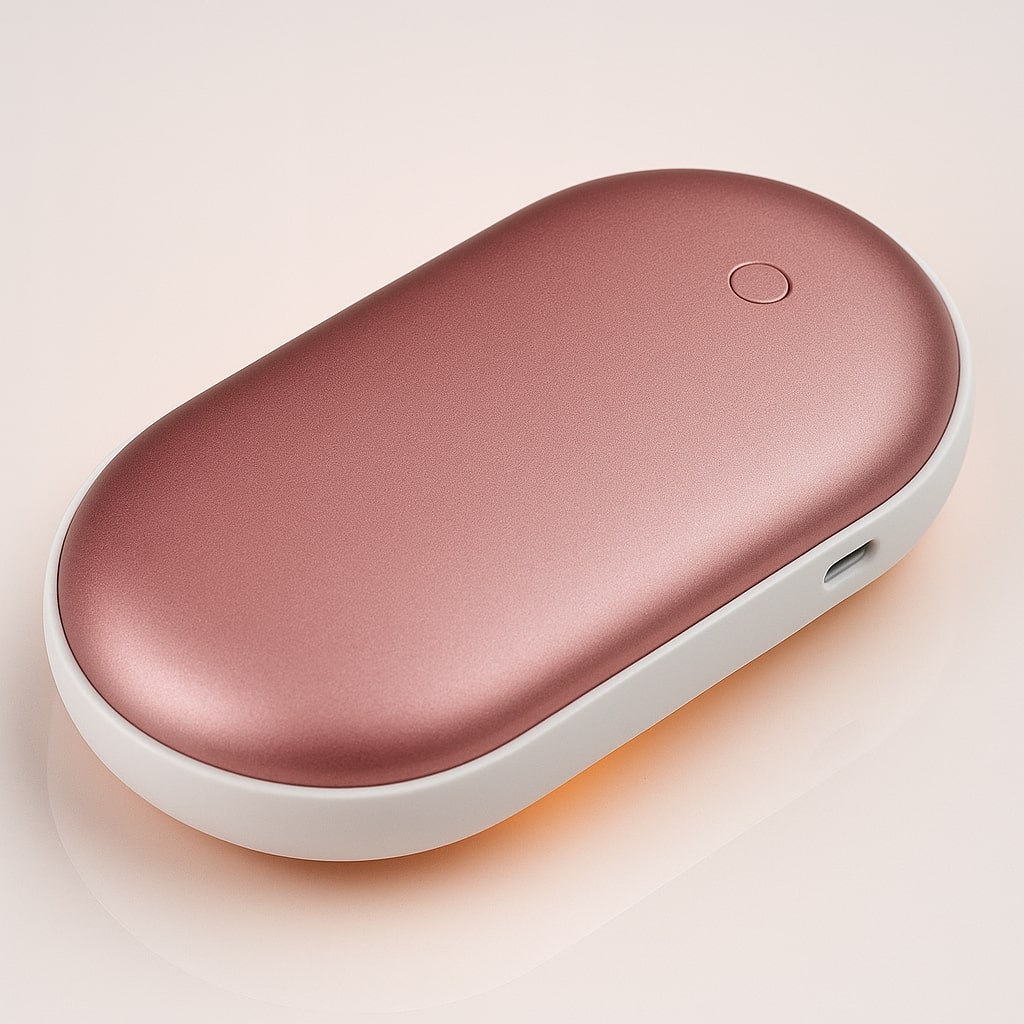 Hand Warmer Rechargeable 2 in 1 Power Bank Pocket Warmer Rose Gold color