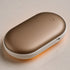 Hand Warmer Rechargeable 2 in 1 Power Bank Pocket Warmer Gold color