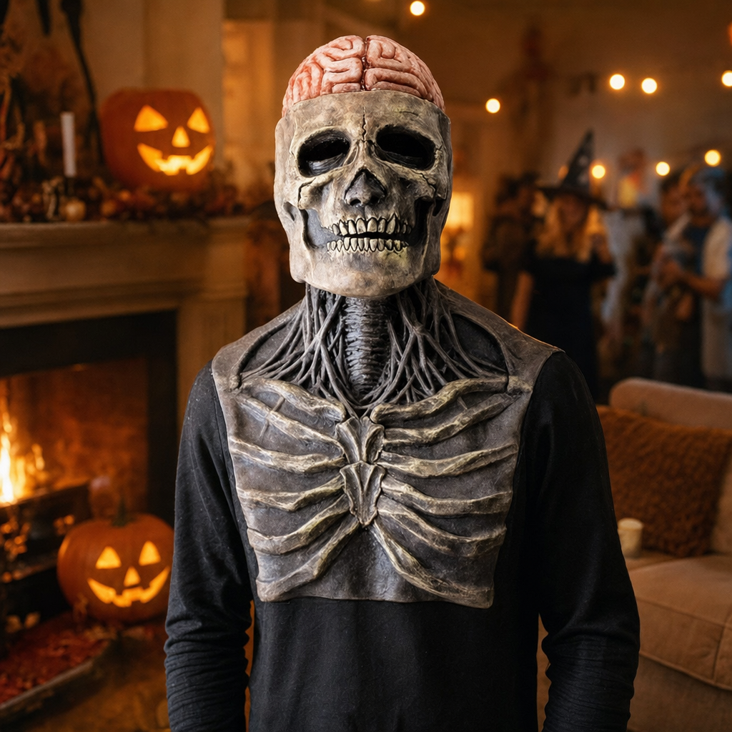 Ultra-realistic Halloween Skeleton Costume – PhantomReaper in use