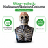 Ultra-realistic Halloween Skeleton Costume feature overview