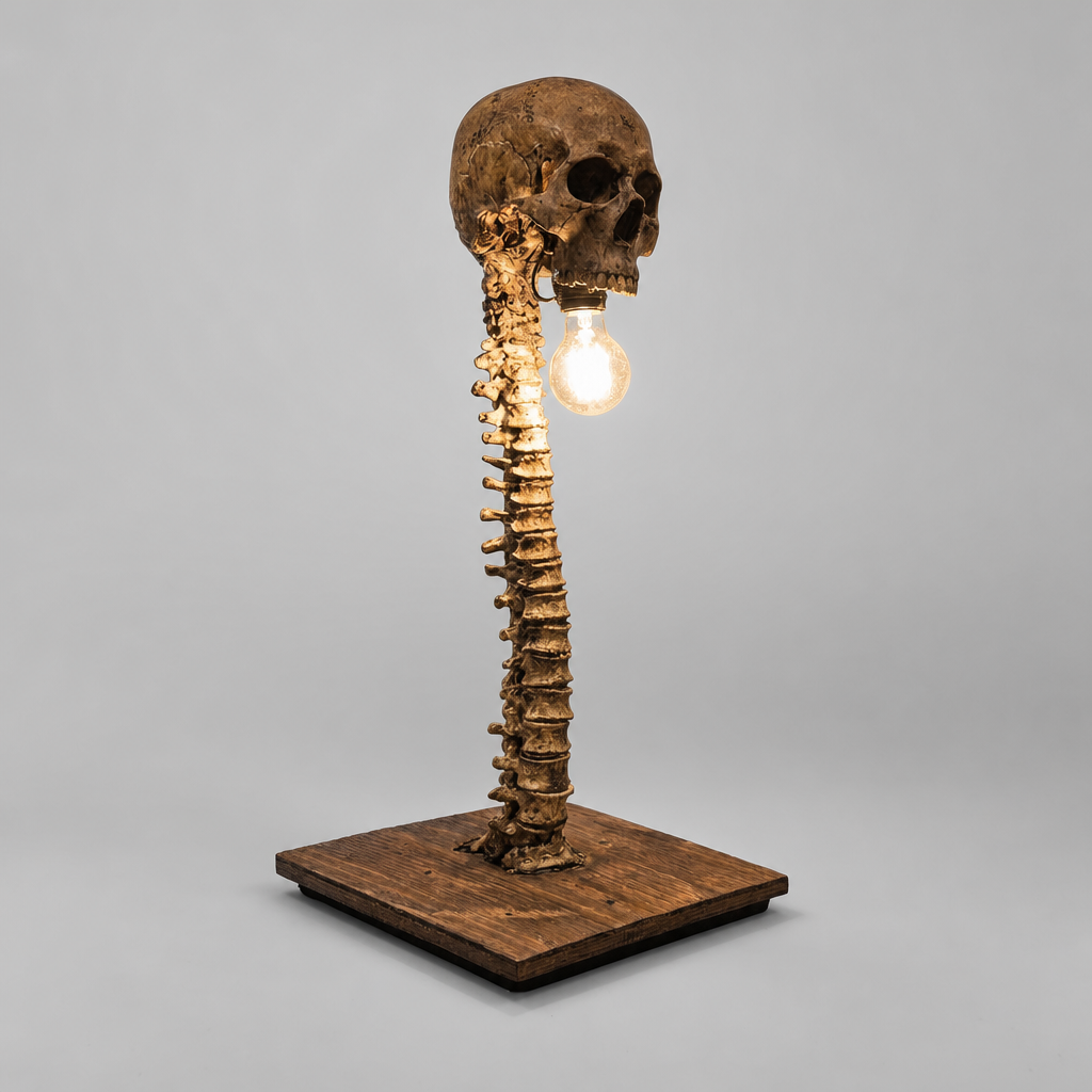 Decorative Skeleton Table Lamp - Nightspine studio packshot