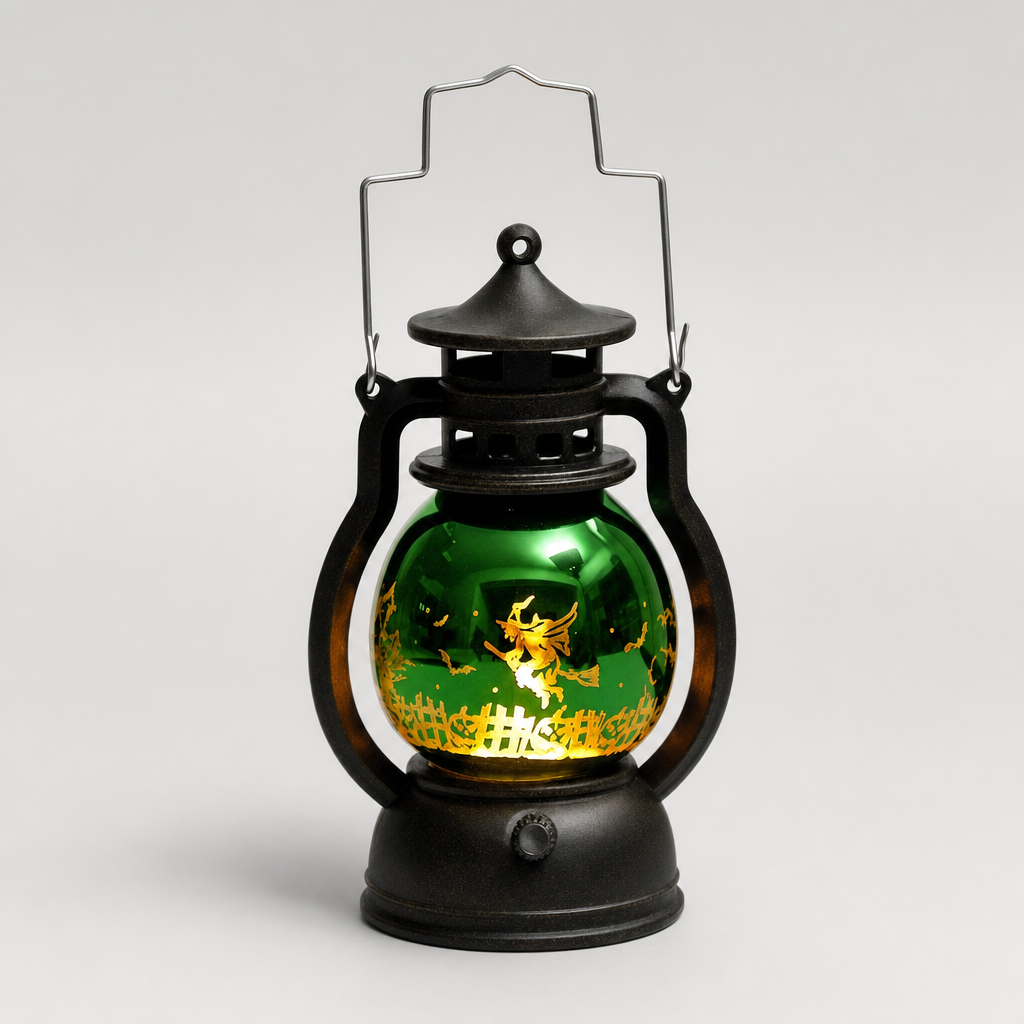 Halloween Decoration LED Electronic Candle Light Retro Pumpkin Witch Night Light LED Lantern Lamp Haloween Party Decor Supplies A03 color