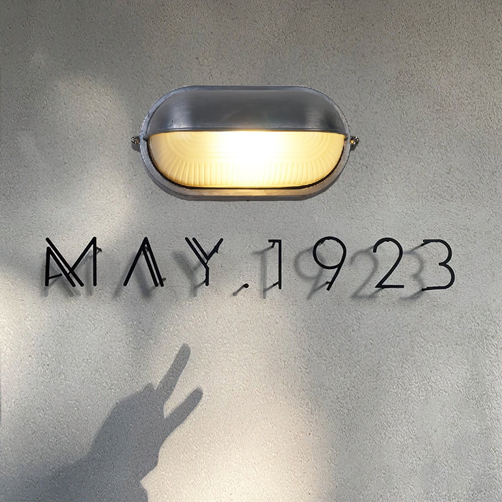 Outdoor Wall Light Bulkhead with Ribbed Glass Eyelid Hood Weather-Resistant - Image 13