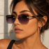 SHADEVISTA – Rectangular Frameless Sunglasses with UV400 Protection