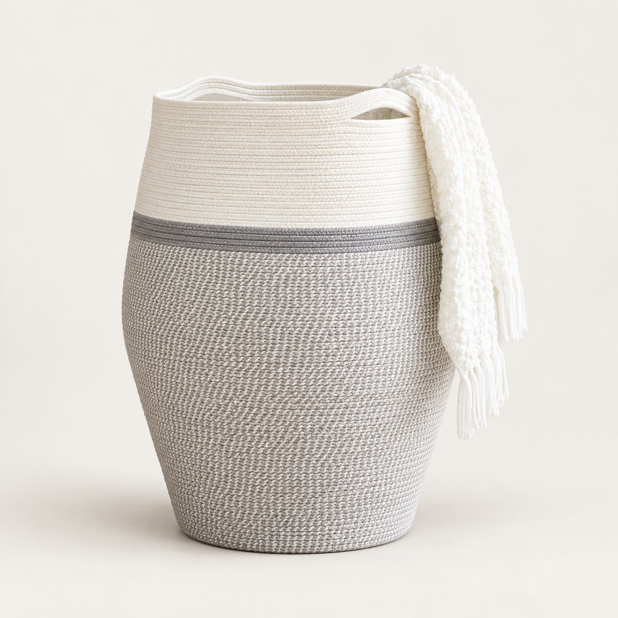 Woven Laundry Basket Handles Decorative Storage