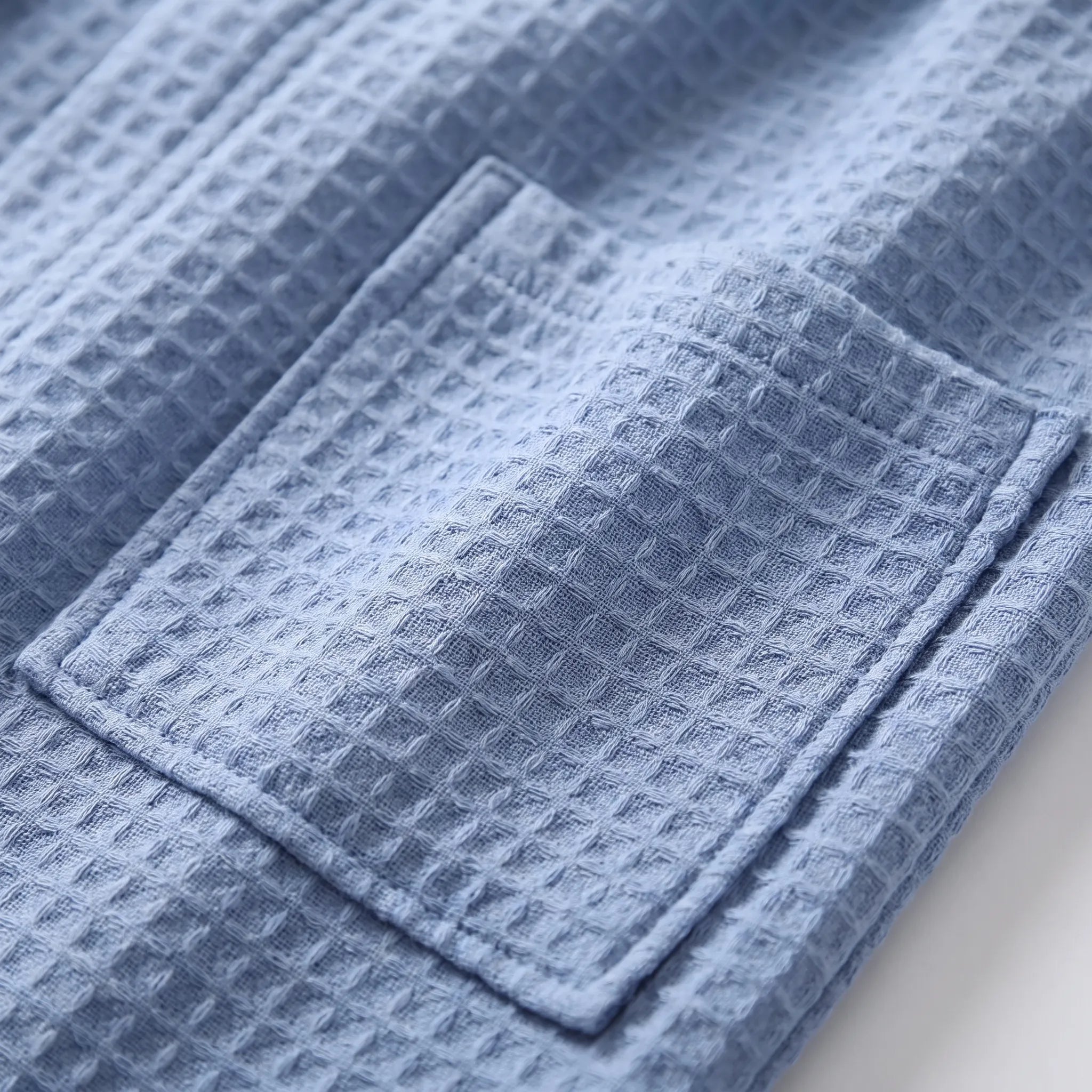 Textured Knee-Length Bathrobe - Lindsey