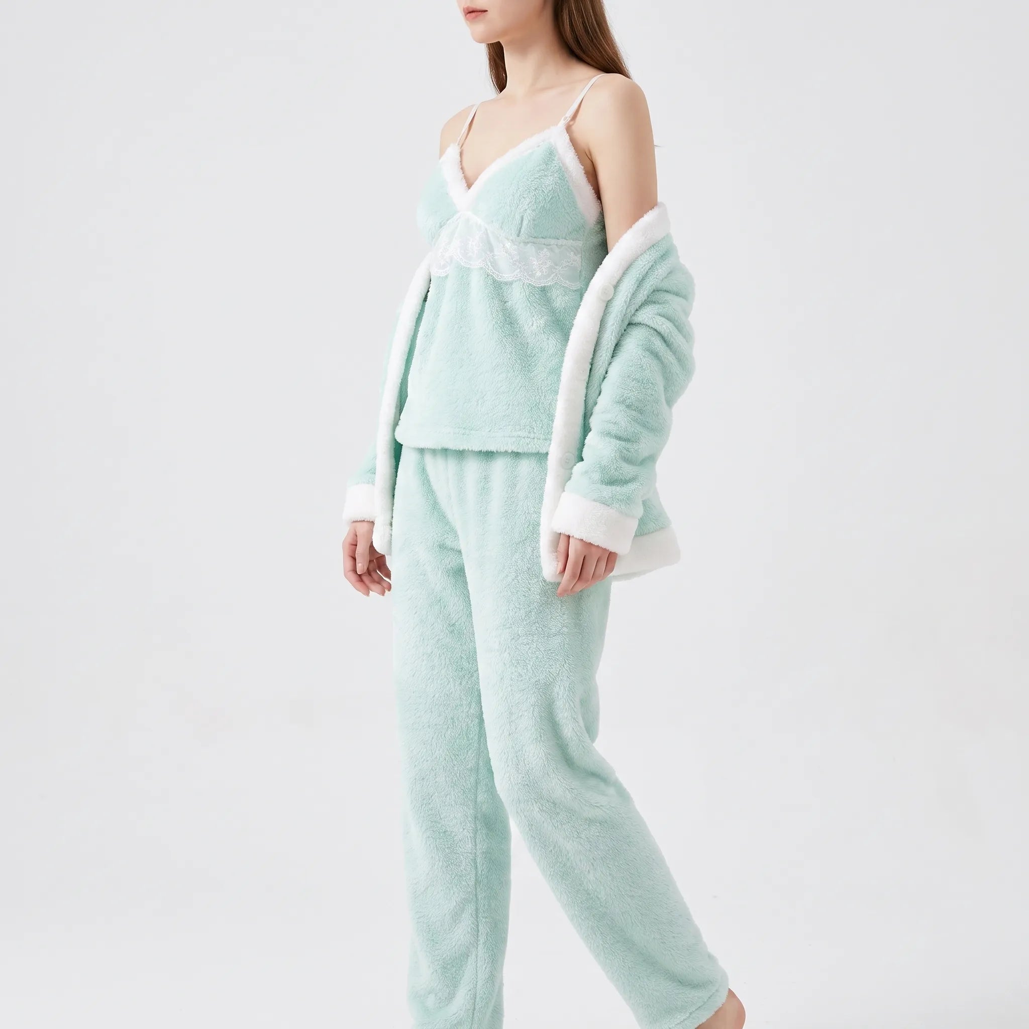 Three Piece Fuzzy Pajama Set - Francis