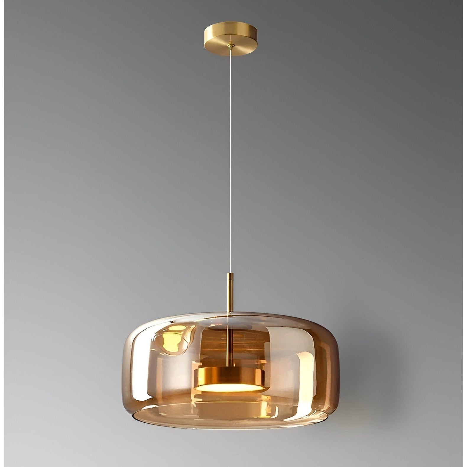 Kitchen Pendant Light Fixtures with Translucent Glass Shade and Adjustable LED for Island - Image 2