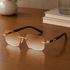 SHADEVISTA – Rectangular Frameless Sunglasses with UV400 Protection