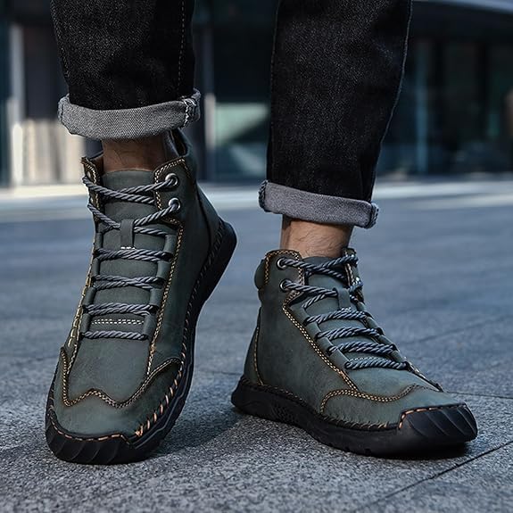 Handmade Waterproof Orthopedic Men’s Boots – Arch Support & Non-Slip Soles – Renvar