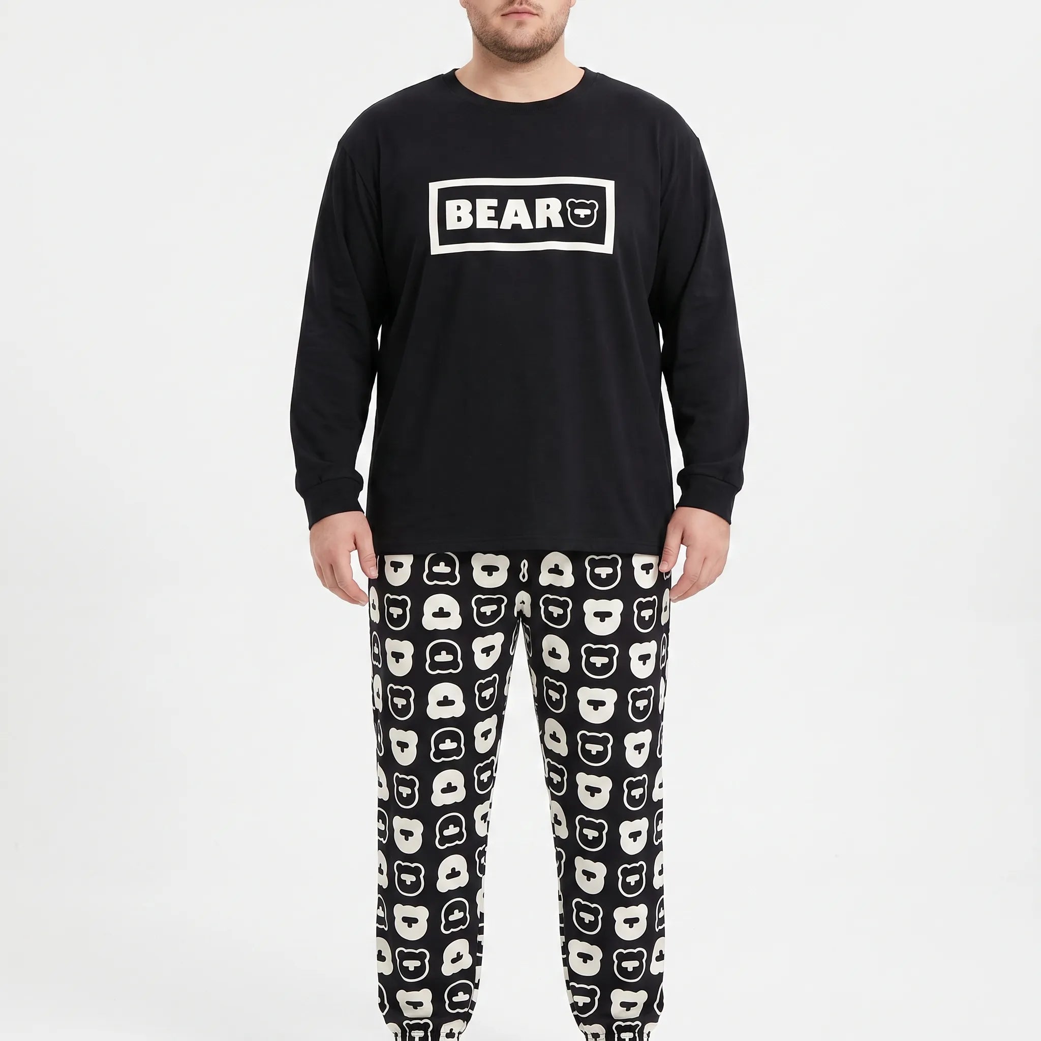 Men's Casual Long Sleeve Pajama Set - Dean