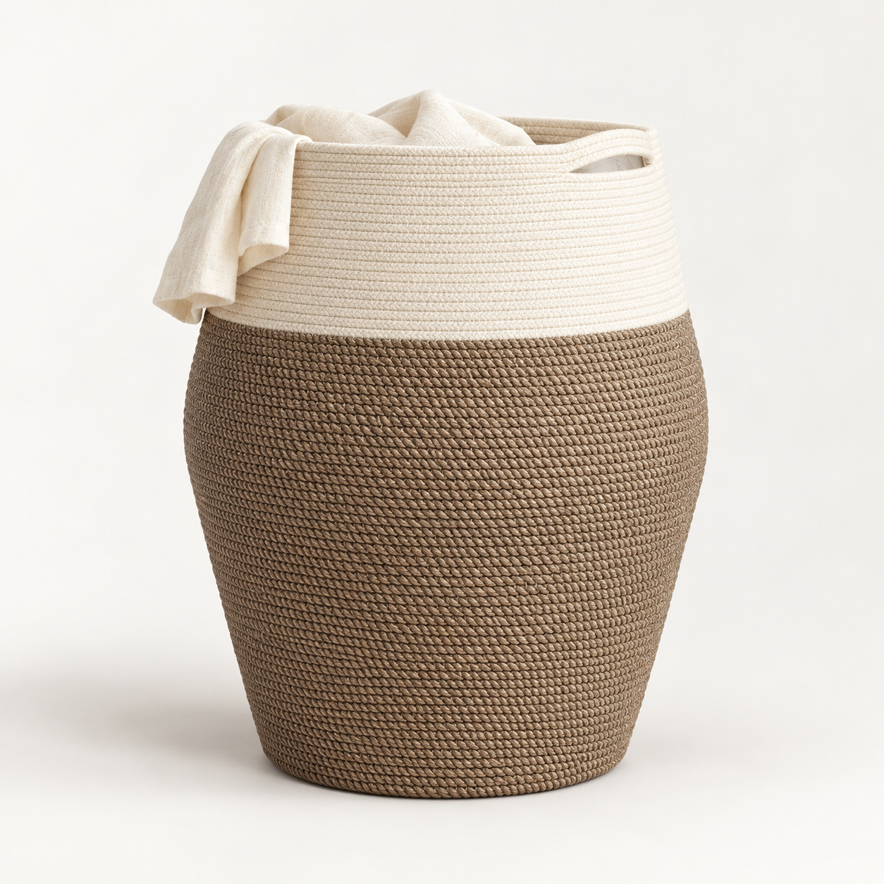 Woven Laundry Basket Handles Decorative Storage