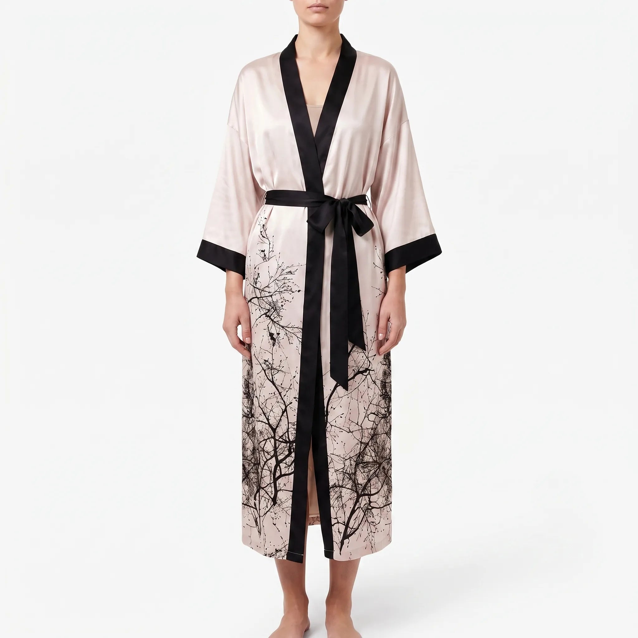 Long Floral Kimono Robe - Julie