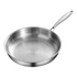 Stainless Steel Frying Pan with Hammered Interior and Riveted Handle - Image 2