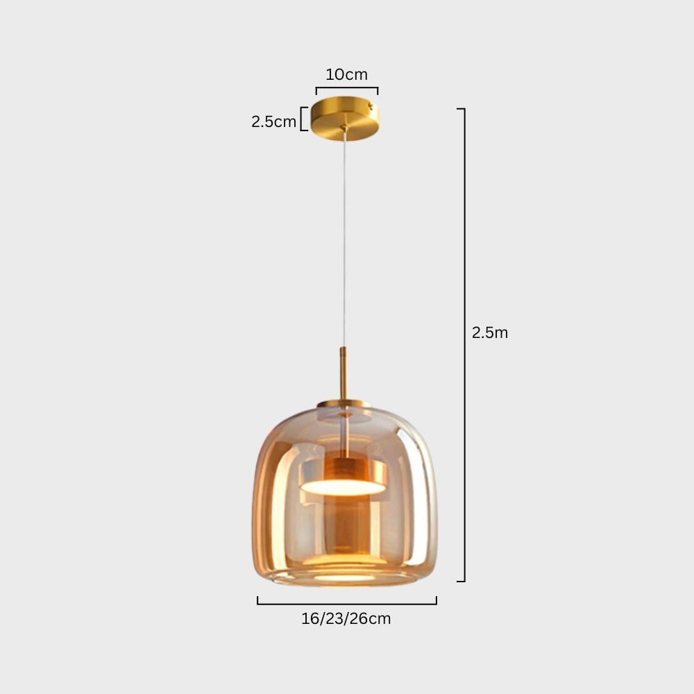 Kitchen Pendant Light Fixtures with Translucent Glass Shade and Adjustable LED for Island - Image 47