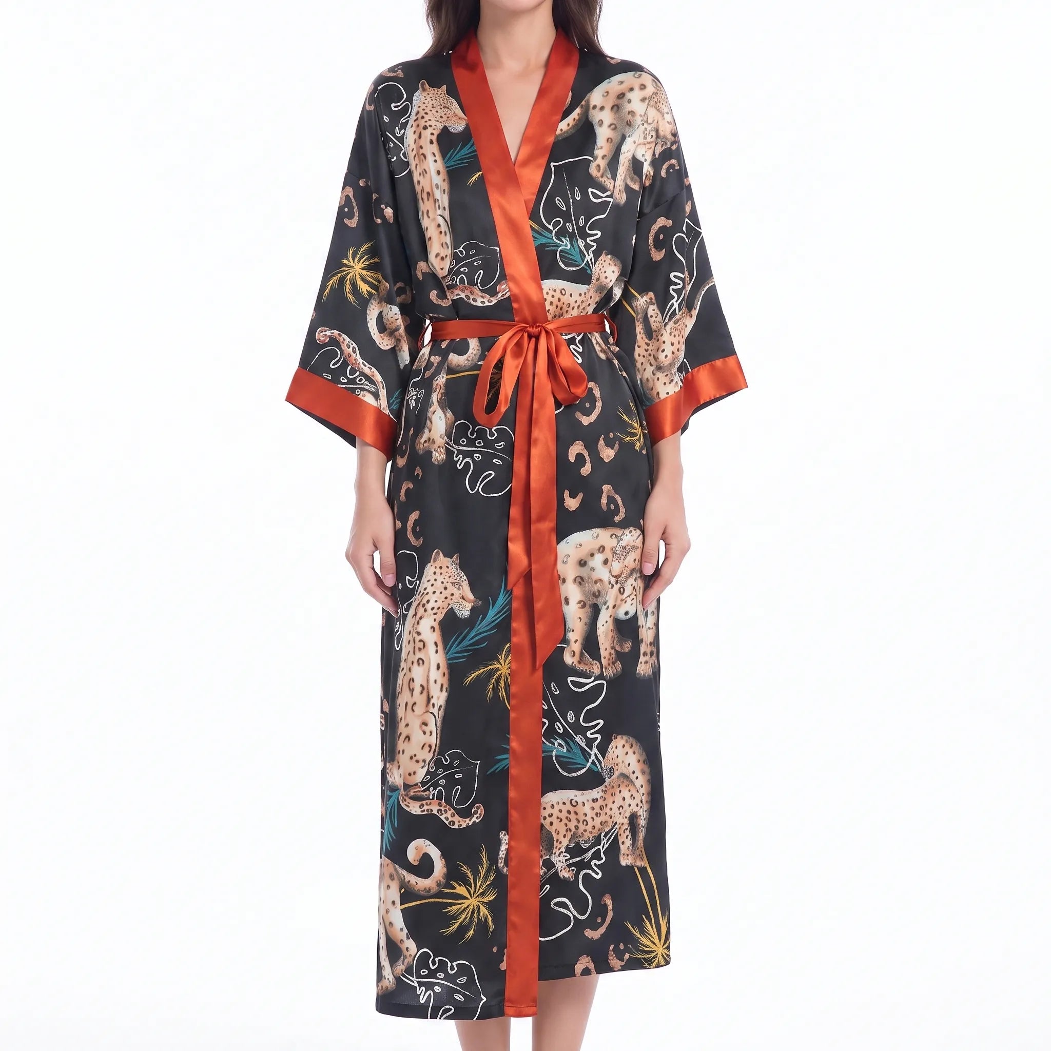 Long Floral Kimono Robe - Julie