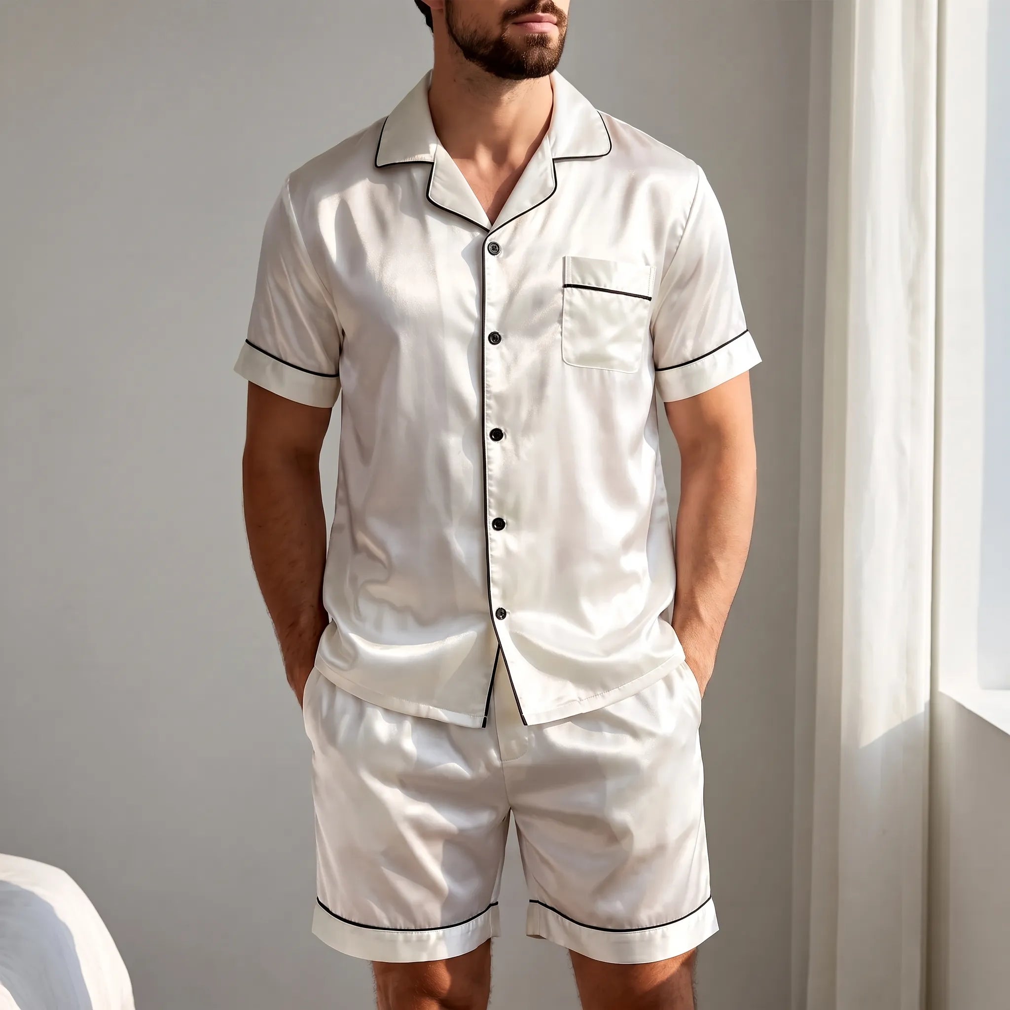 Men's Short Sleeve Pajama Set - Robert