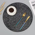 Decoratieve Ronde Tafelonderlegger met Warmtebestendig Antislip Ontwerp