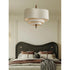 Fabric Pendant Light with Wavy Shade and Wooden Rod for Dining Room Living - Image 2