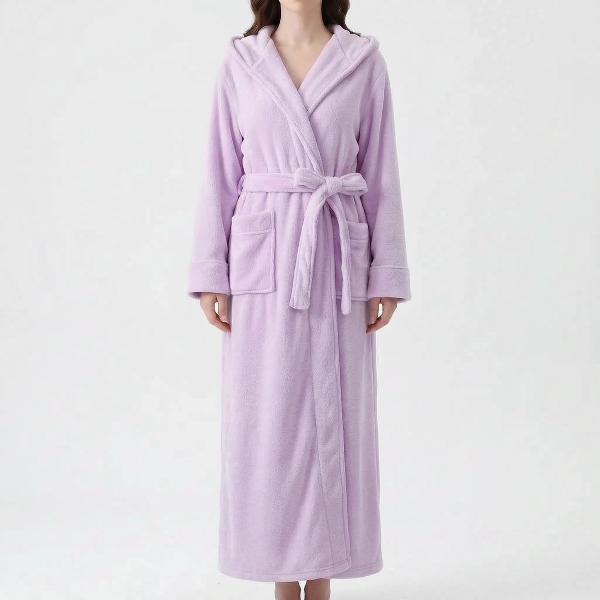 Long Fluffy Dressing Gown - Alexis