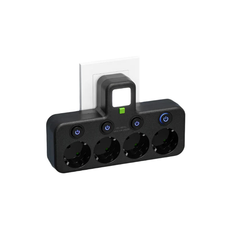 Mehrfachsteckdose VOLTRIQ ProLine | 3–4 Steckplätze + 2× USB & 1× Typ-C | 2500 W | Überspannungsschutz & Kontrollschalter
