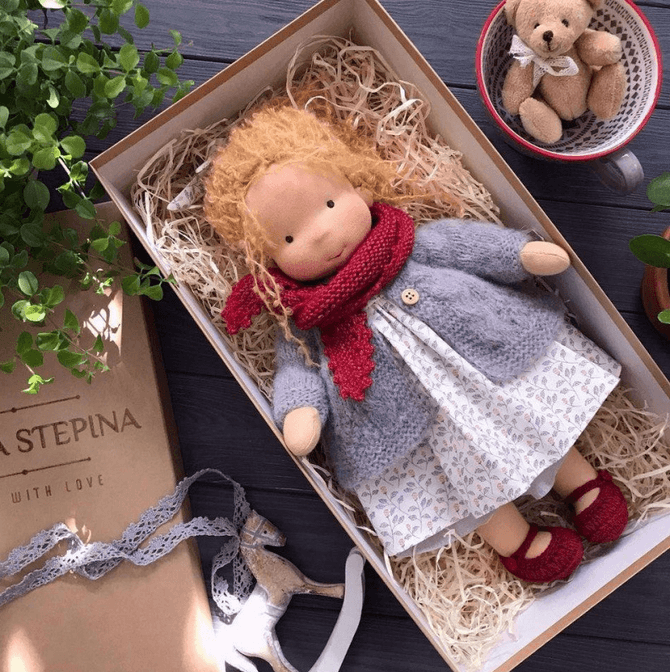 Handmade Waldorf Cuddle Doll - Poppi
