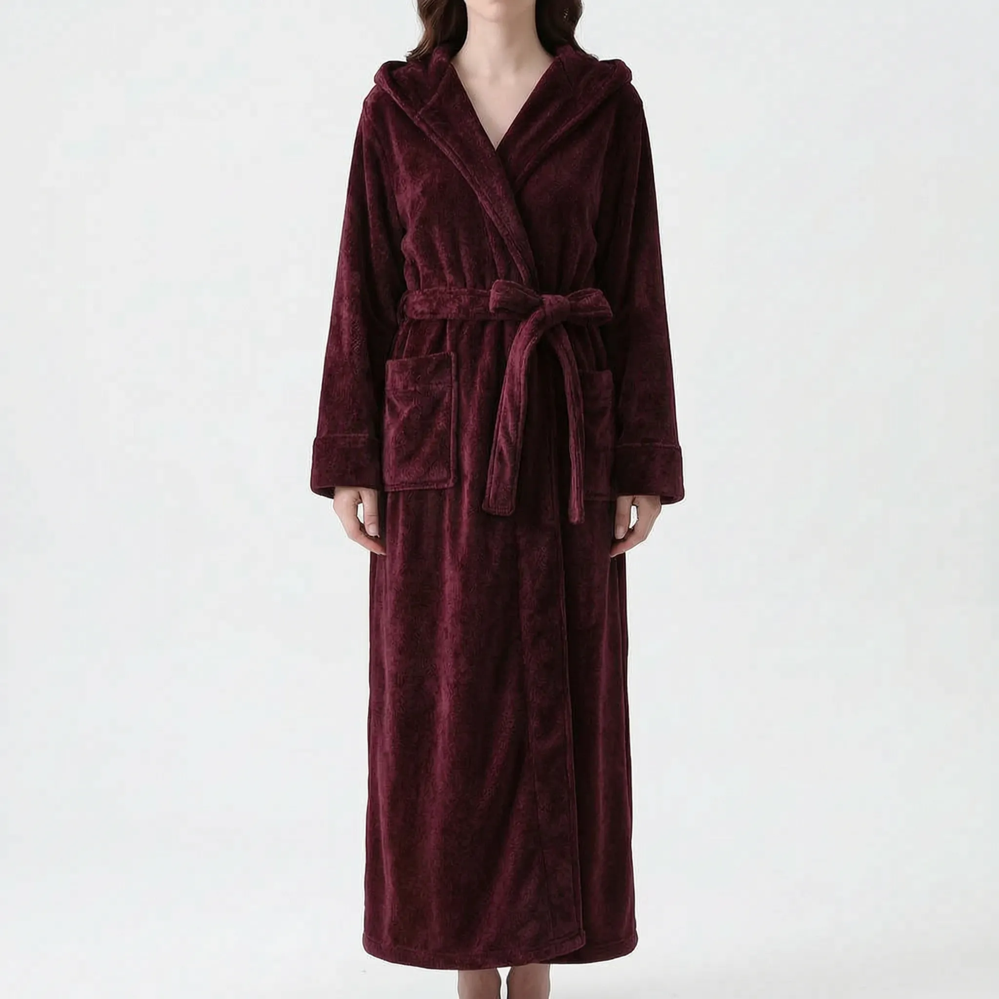 Long Fluffy Dressing Gown - Alexis