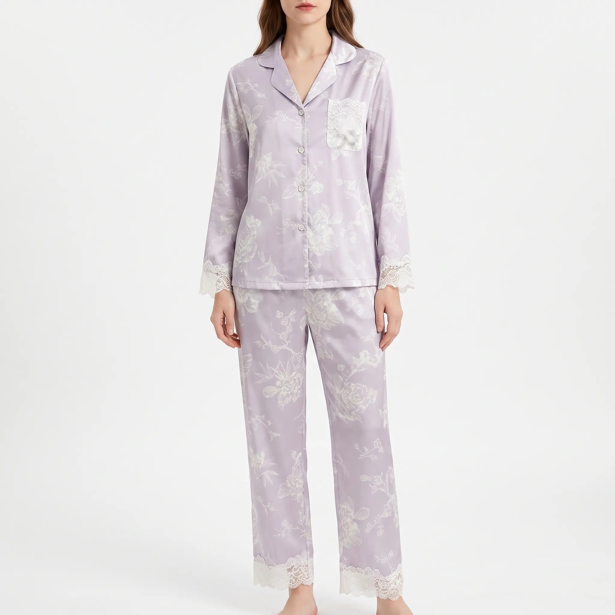 Floral Two-Piece Women's Pajamas - Annette
