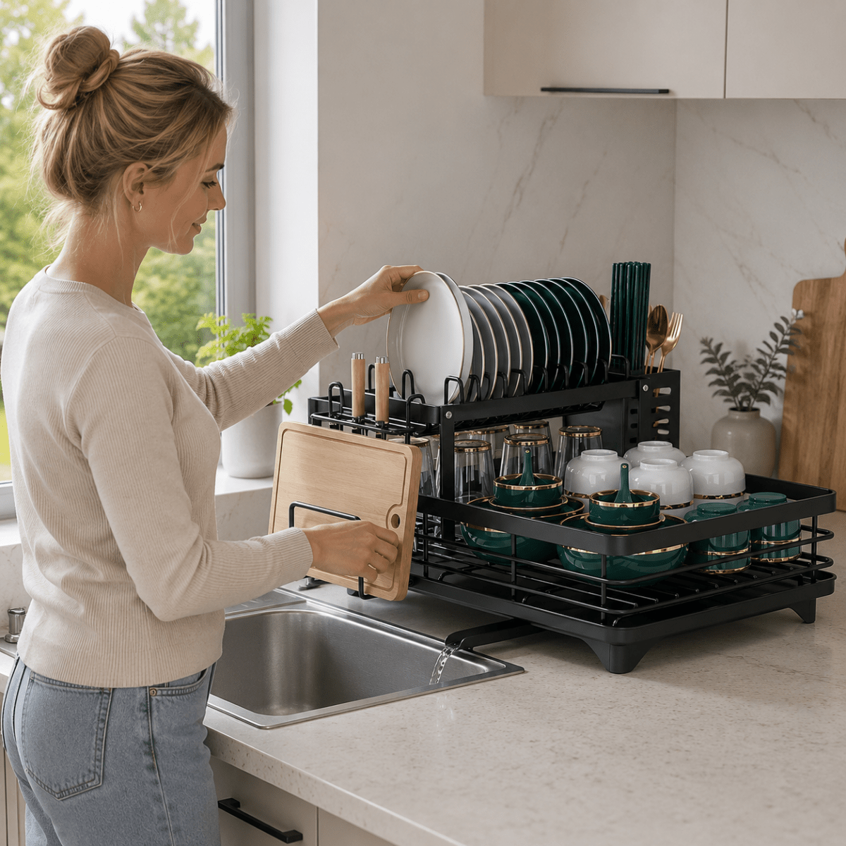 ORGADRAIN – Foldable Dish-Drying Rack for an Organized Kitchen