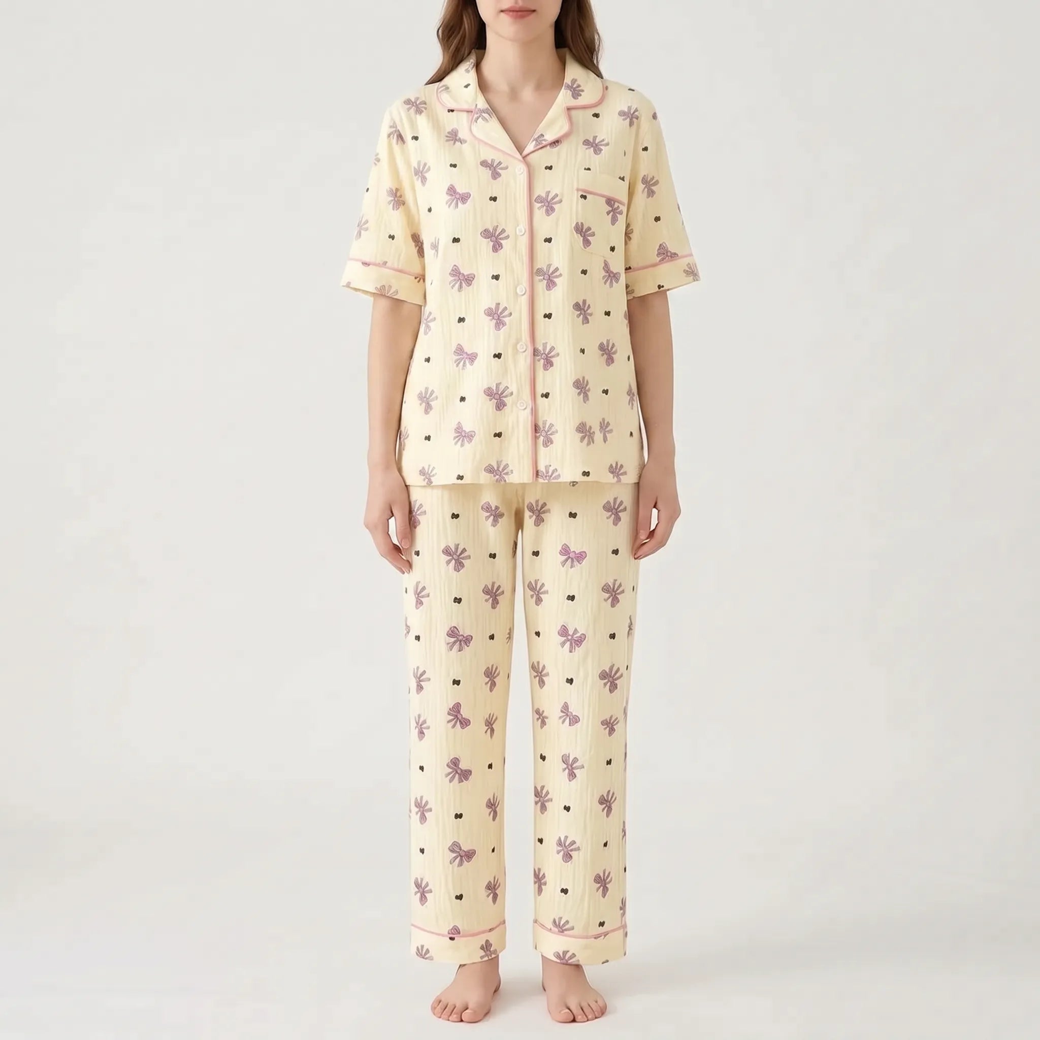 Striped 3-Piece Pajama Set - Connie