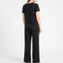 Short-Sleeved Wide-Leg Pajama Set - Violet