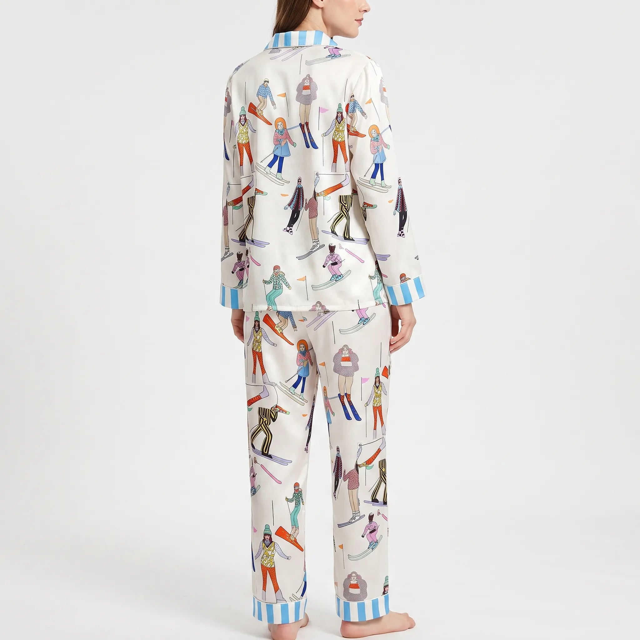 Long Sleeve Printed Pajama Set - Cheryl