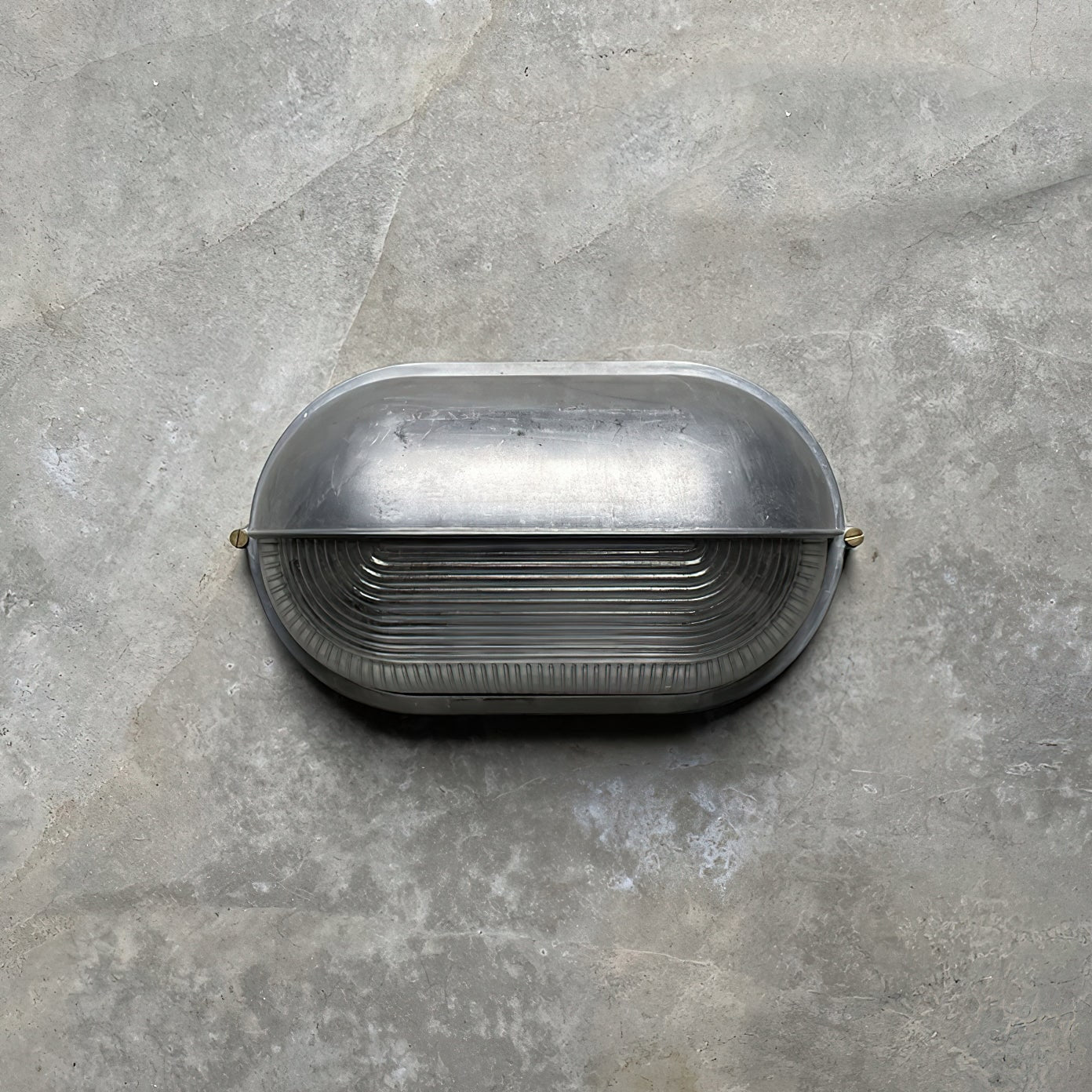 Outdoor Wall Light Bulkhead with Ribbed Glass Eyelid Hood Weather-Resistant - Image 44