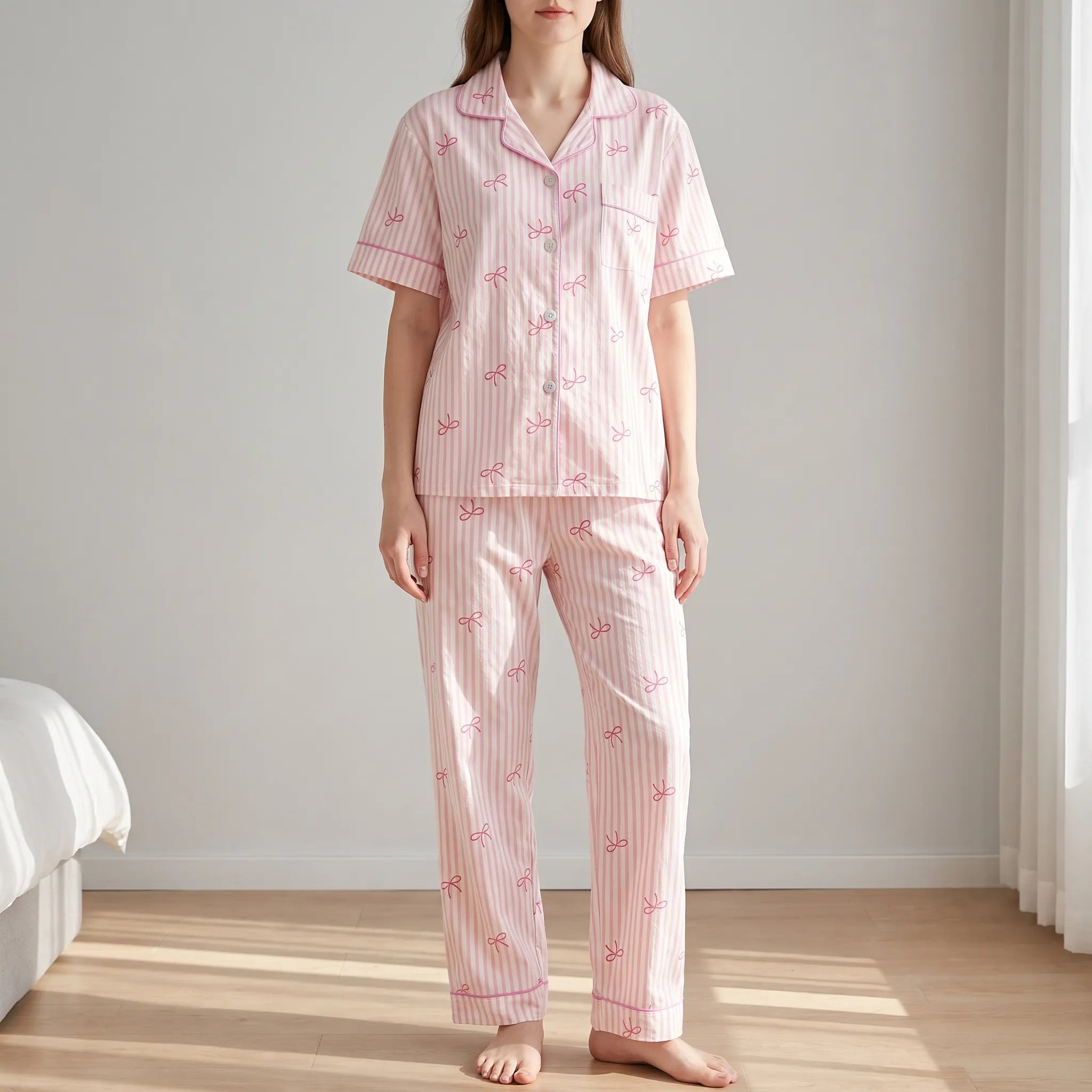 Striped 3-Piece Pajama Set - Connie