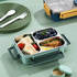 Bento Lunch Box with Stainless Steel Compartments Leak Proof and Portable - Image 5