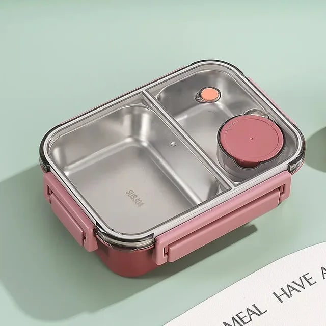 Bento Lunch Box with Stainless Steel Compartments Leak Proof and Portable - Image 15