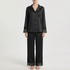 Two-Piece Sleepwear Set With Floral Accents - Faye