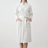 Textured Knee-Length Bathrobe - Lindsey