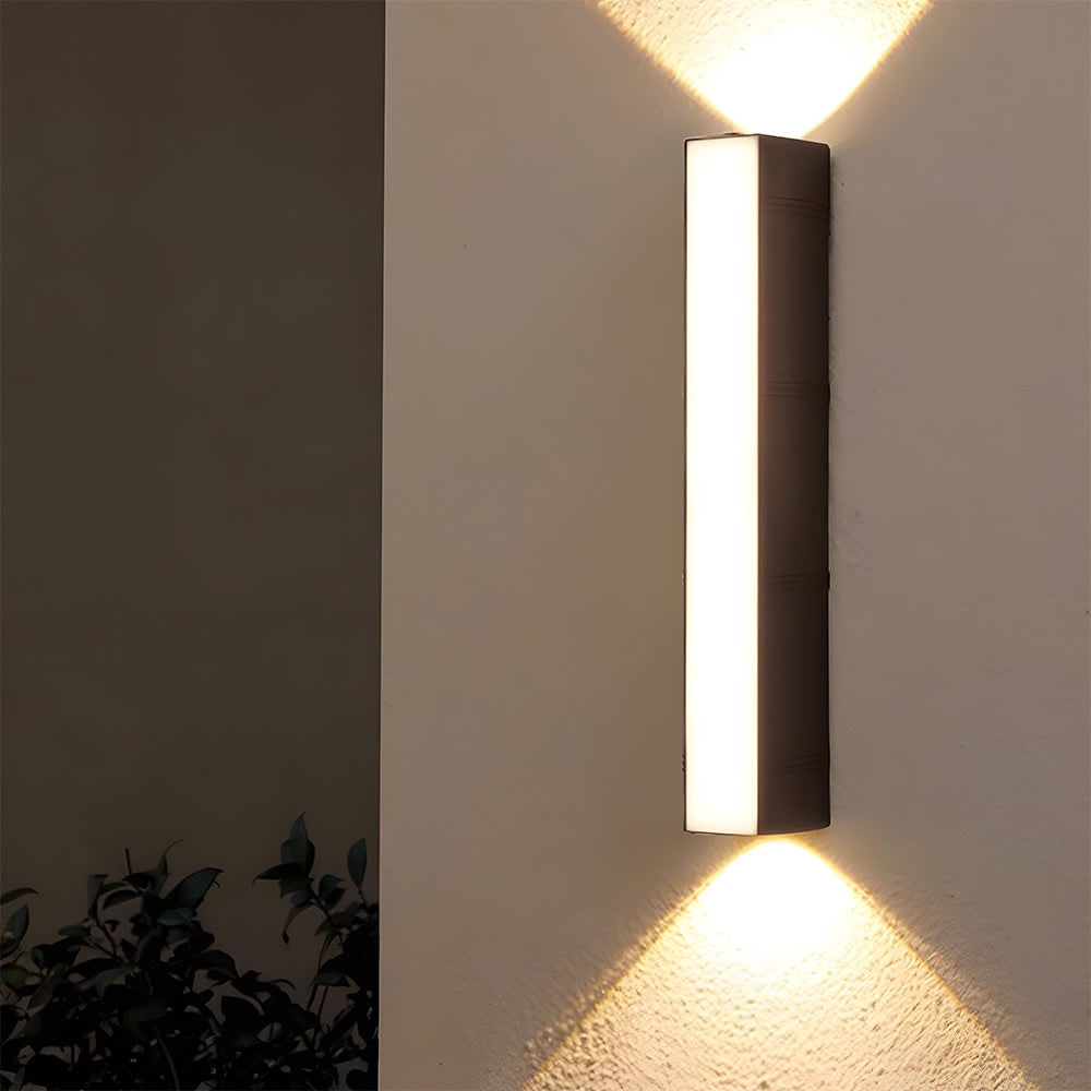 Outdoor Wall Sconce LED Light with Up Down Lighting and Modern Minimalist Design - Image 1
