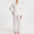 Two-Piece Sleepwear Set With Floral Accents - Faye