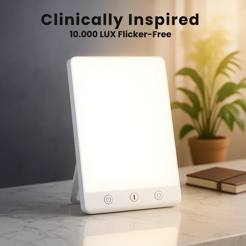 10.000 Lux SAD Lichttherapielamp met Verstelbare Helderheid en Timer