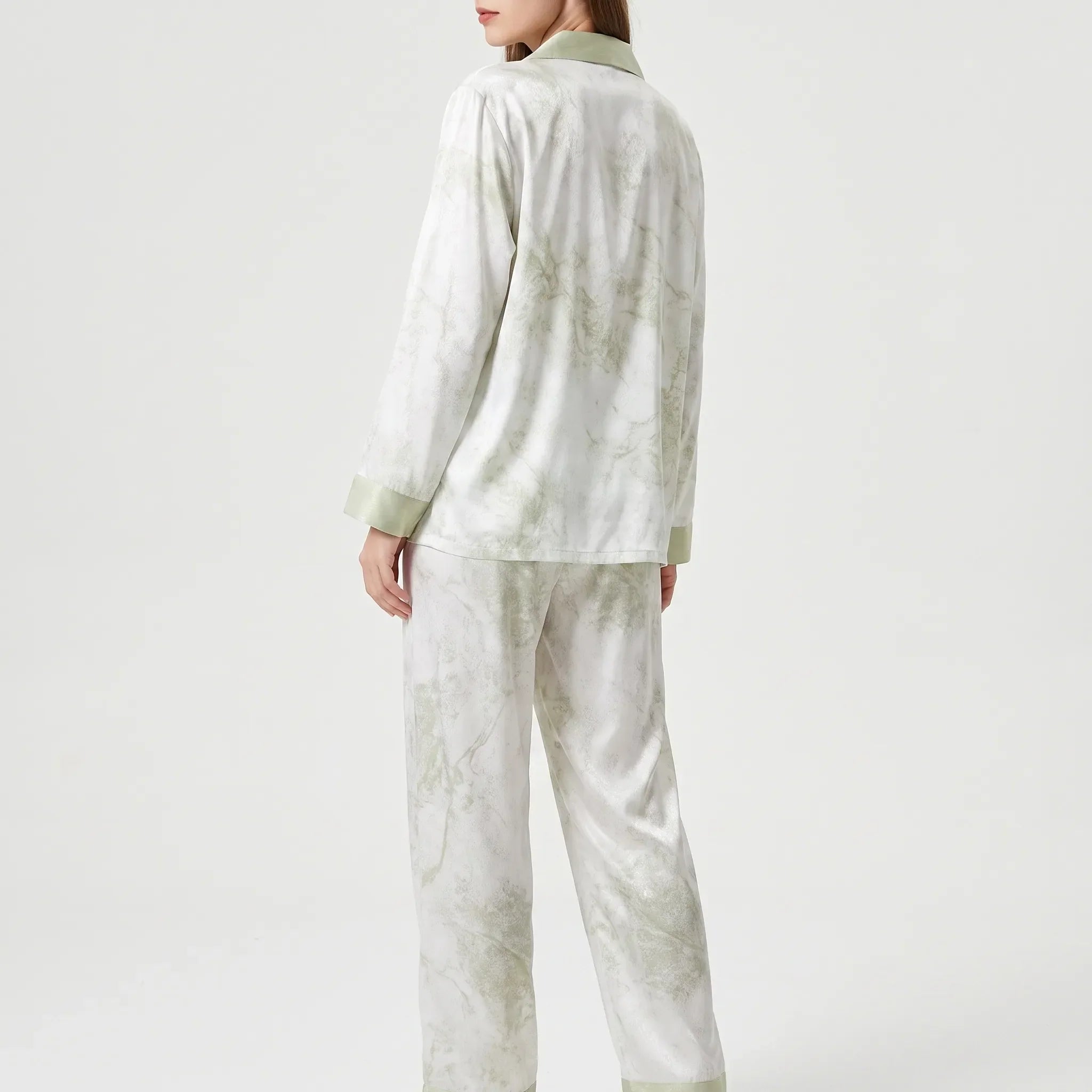 Printed Long Sleeve Pajama Set - Shelly