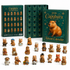 Capybara-Adventskalender | 24 Fächer | 3D-PVC-Design | Kompakte Weihnachtsdeko
