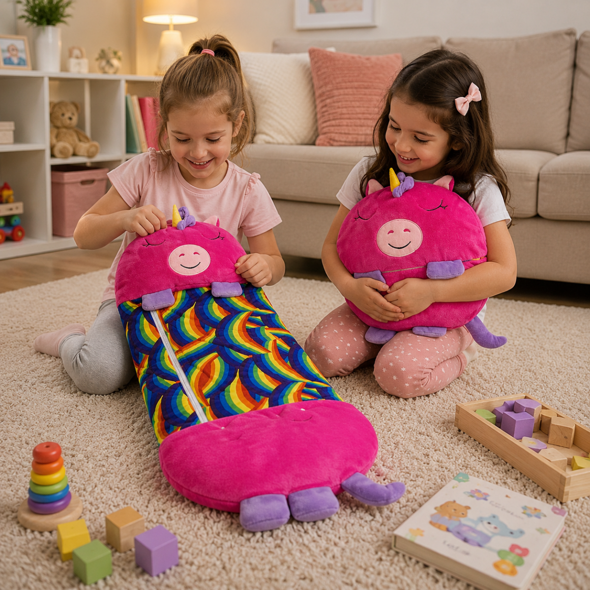 DREAMPAL – 2-in-1 Cuddly Toy with Cozy Sleeping Bag