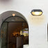 Outdoor Wall Light Bulkhead with Ribbed Glass Eyelid Hood Weather-Resistant - Image 4