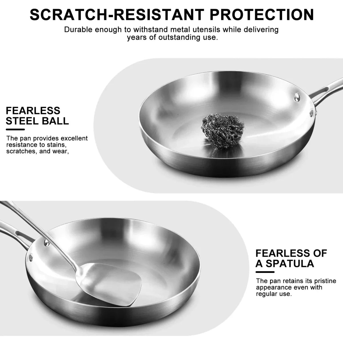 PANLUXE – 304 stainless steel frying pan